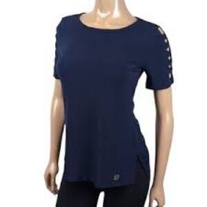NWT Michael Kors Royal Blue Short Sleeve Top